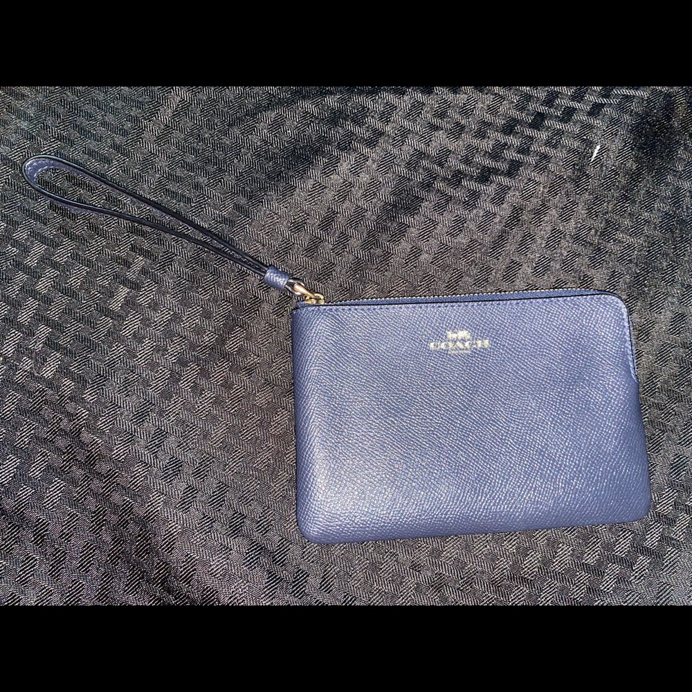 Coach Navy Blue wristlet